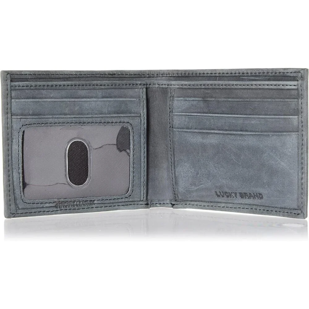 Men's Embossed Bifold Wallet (Available in Cotton Canvas Or Leather)